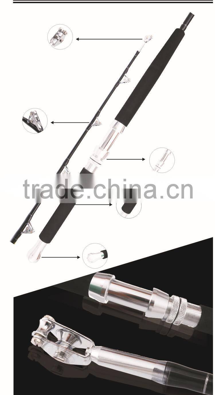 551 Black Trolling Rod Fiberglass Fishing Rod