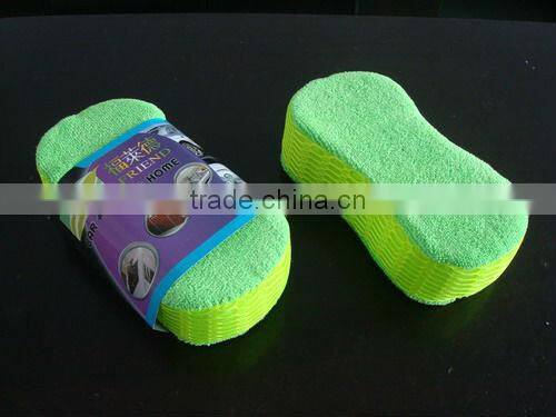 Terry Cloth Wash Sponge with Side Mesh