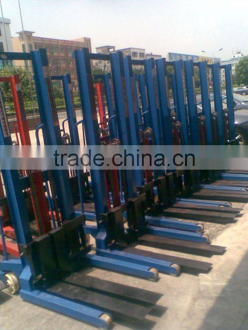 Good Manufacturer 2 Ton Hand Pallet Stacker/truck forklift/Manual Hydraulic Stacker
