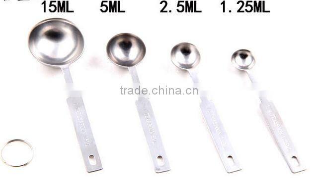 Wholesale OEM color 4 pcs measuring spoon set,stainless steel measuring spoon,coffee measuring spoon