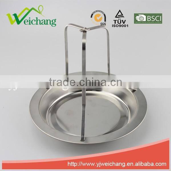 WCJ1087 Chicken Holder Rack Grill Stand for Roaster Silver