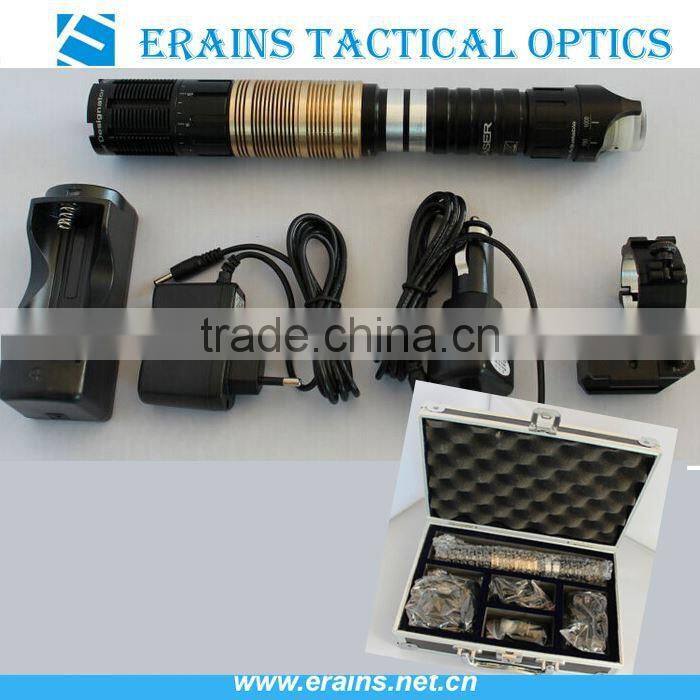 Erains TAC Optics Adjustable 200mw High Power Long Range Military Tactical Green Laser Designator illuminator Torch Light