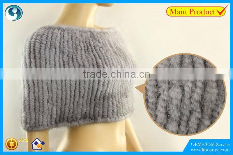 High Quality Knitted Mink Scarf