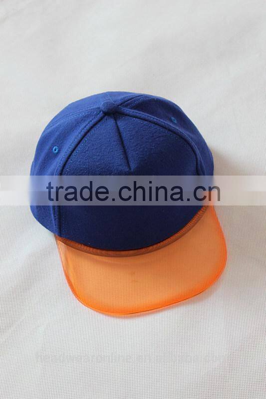 New Style Custom PVC Fluorescence Kid's Baseball Caps China Factory