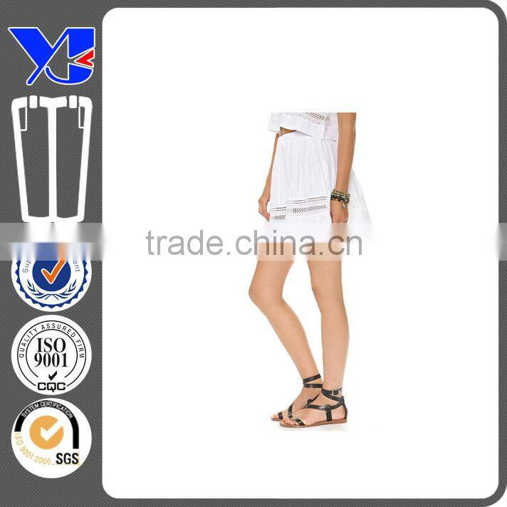 Latest elegant white lady micro mini skirt
