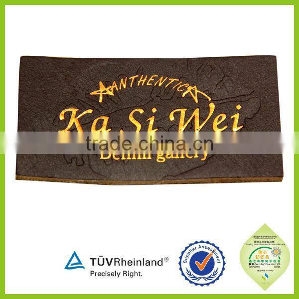 2016 various design custom pu and fake leather embossing patch