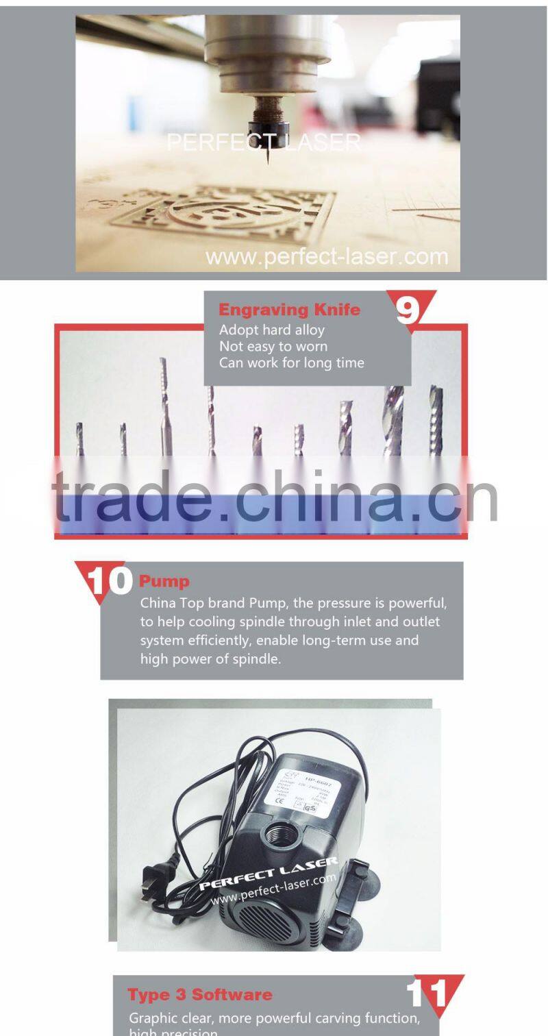 Perfect Laser PEM-1325 2.2kw 3kw 4.5kw Advertising CNC Router Engraver with Best Price