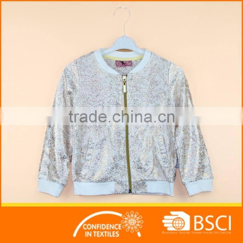 Shinning full open with zipper Jacket Kids Coat