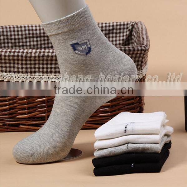 Pure color cotton men ankle socks