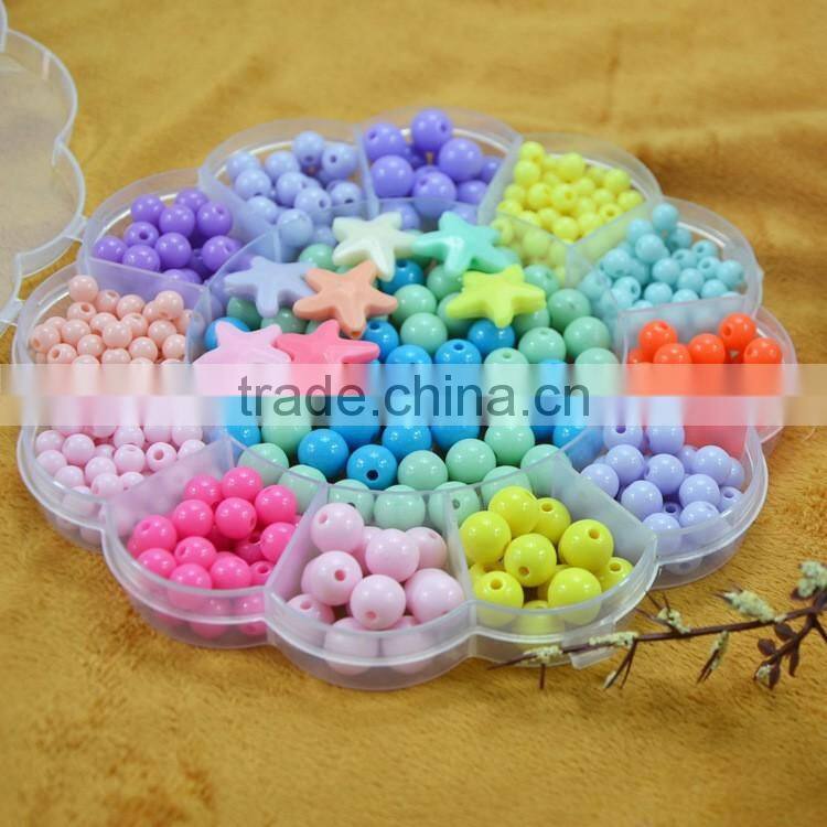 cartoon cardboard pack diy beads set for children toys gifts various plastic beads mix for kids educational gifts toys
