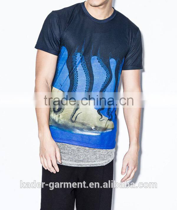Octopus Sublimation T shirt Customize 100% Polyester Sublimation T Shirts