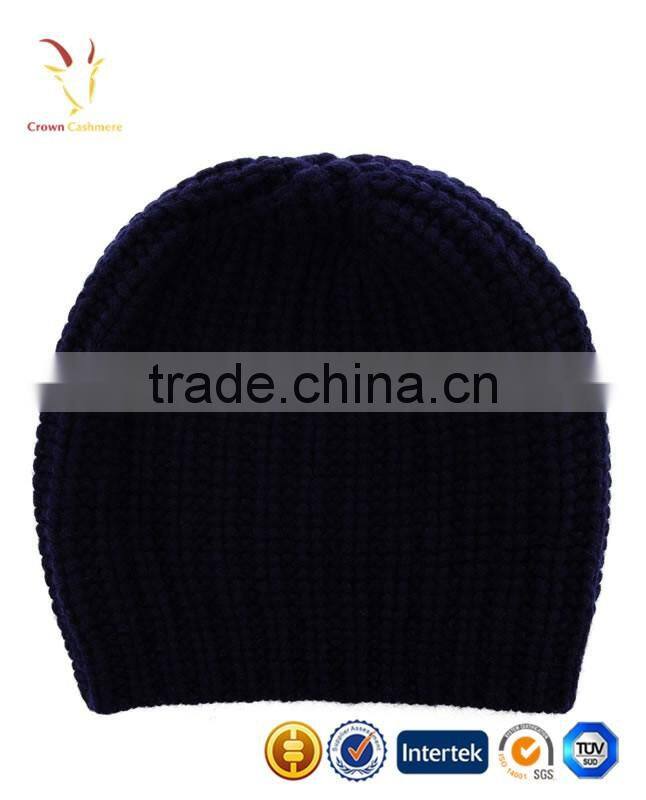 100% Pure Cashmere Womens Knit Hat Beanie,Warm Cap, Custom Sizes for Adult