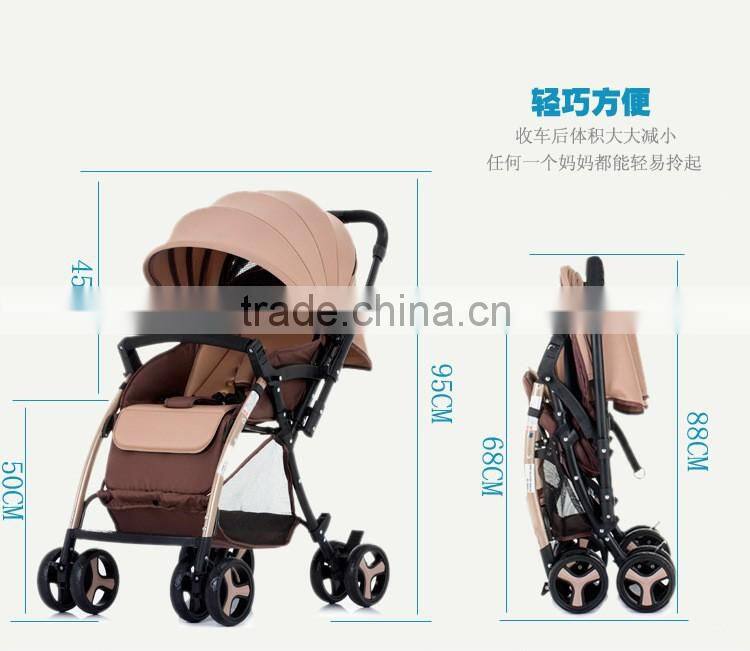 Wholesale Easy Folding Light Weight High View 2 in 1 Classic Baby Strollers Pram