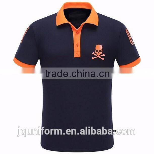 hot sale soft fabric skull pattern printed polo new model men's t-shirt wholesale in China