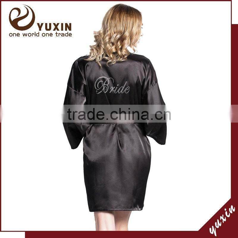 Solid robe women's sleepwear silk robes sleeping robe for women SR0019