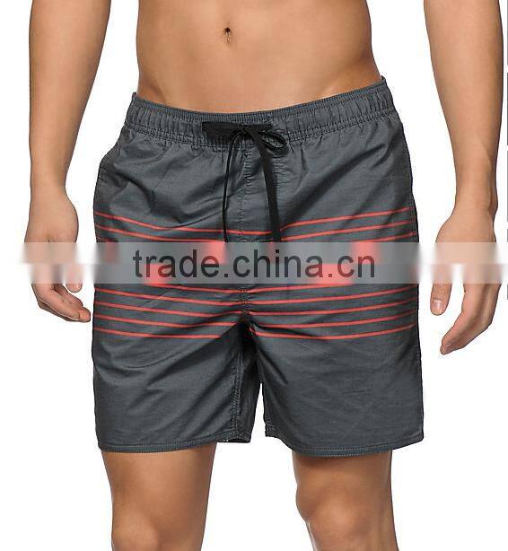 2016 wholesale spandex nylon/cotton surf shorts with elastic waist band drawstring