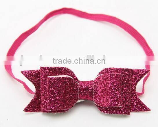 2016 new design shinning bow headband for kids