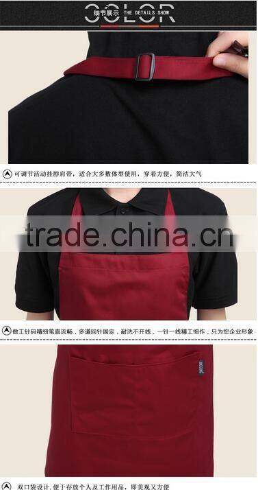 Kitchen waterproof apron custom LOGO solid color simple strap male and female Korean version of the ad printing around the waist