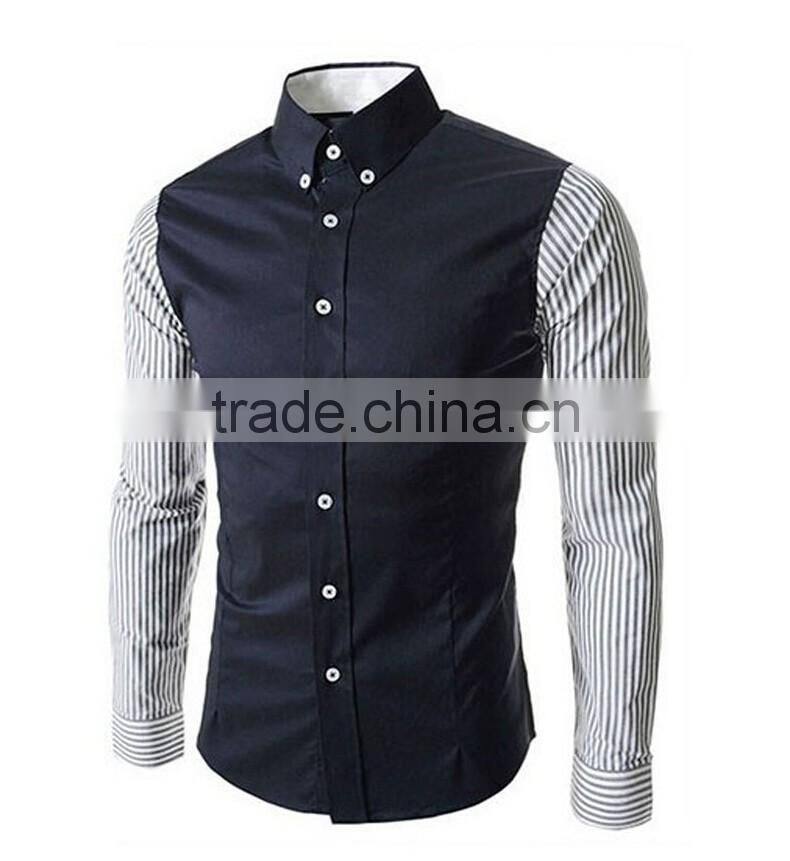 Men's Casual T-shirts Slim Fit camisa Dress Shirts