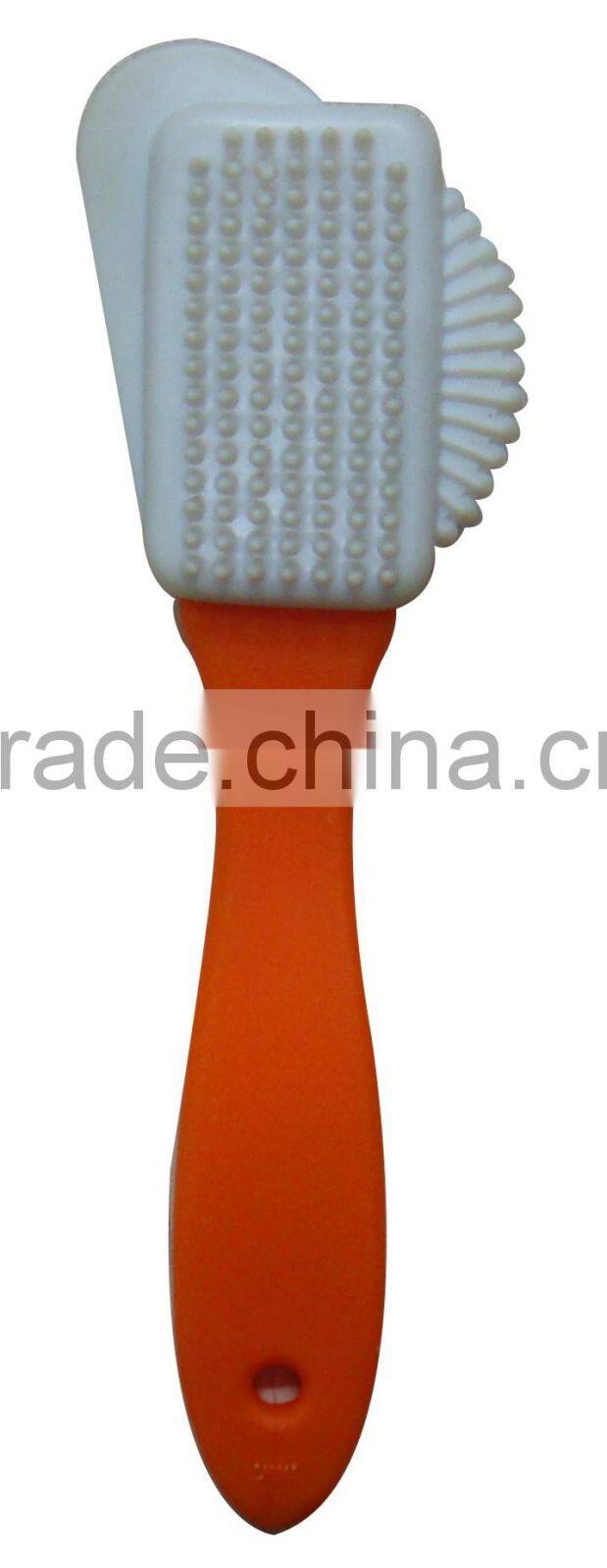 high quality PVC Hair wooden shoe brush shoe clean tool