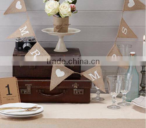 Mr & Mrs Bunting wedding decor , Top Table Decor