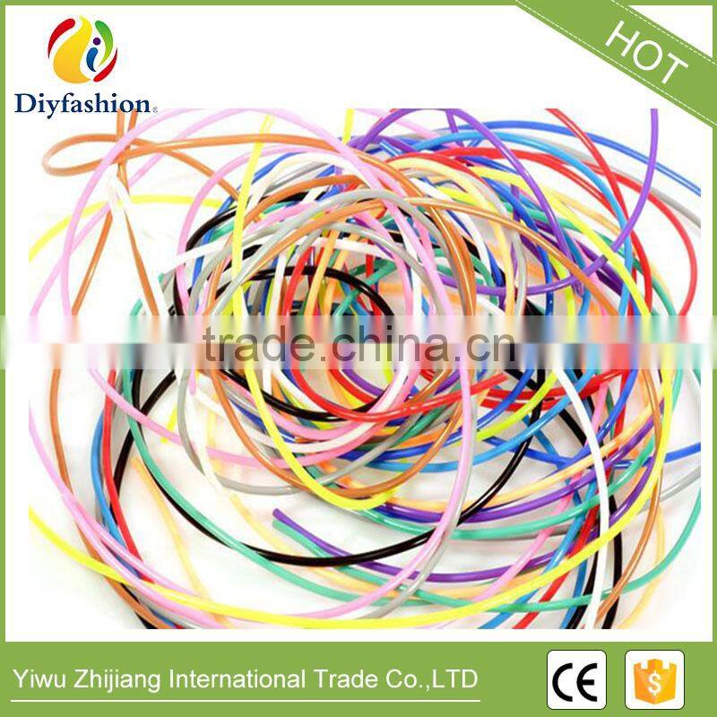 Hot selling 1kg each roll DIY Round Hollow Knit Plastic PVC scoubidou strings