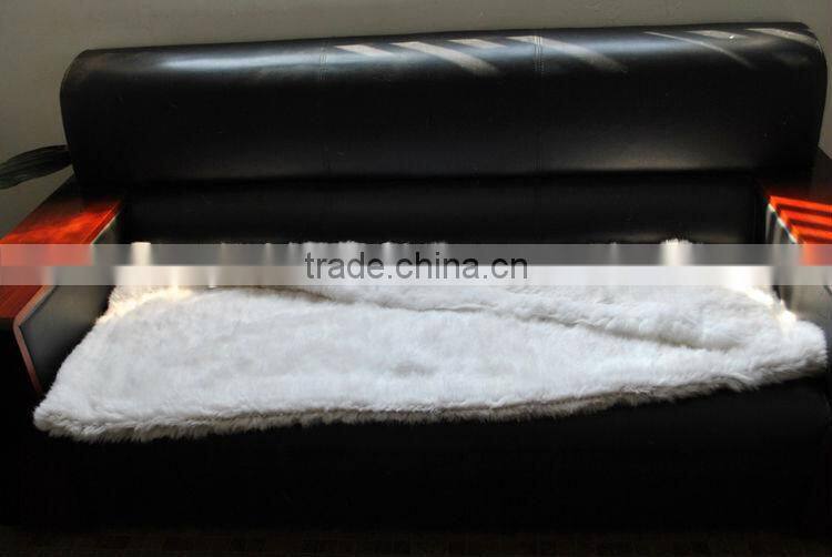 YR596A 145*140CM Real Knitted Rabbit Fur Home Blankets