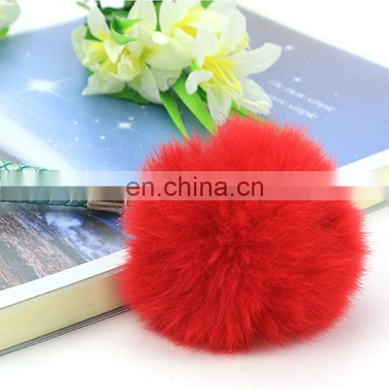 Cute boutique fur pom pom gift rabbit fur pendant for decoration