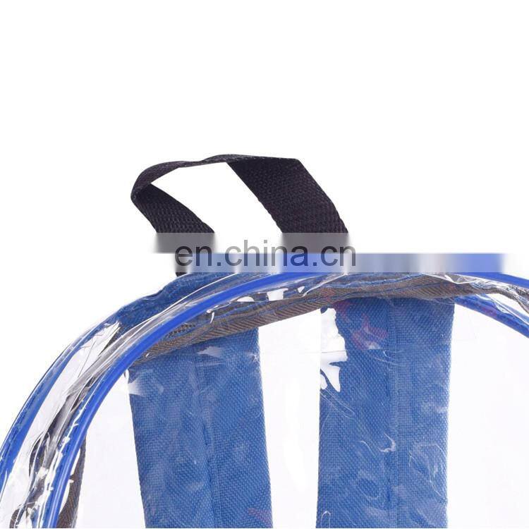 Transparent Security Backpack All Clear Stadium Safety Travel Rucksack with Black Trim