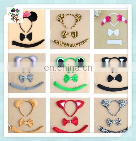 Adults Kids Leopard Animal Ears Party Headbands with Bow Tail HPC-0789