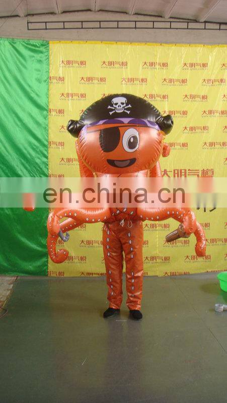customized printed backpack inflatable octopus costume for adults