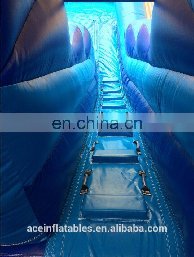 PVC,PVC tarpauline Material and slider,Castle Type big water slide pool