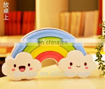 Cute desk lamp for baby sleep sound and light control wall sticker light multi-color novelty decorative bedroom lamp