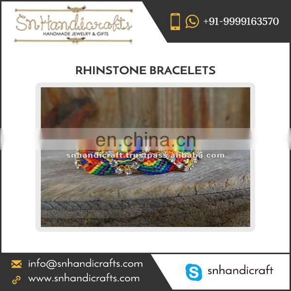 Top Quality High Material use Rope Rhinestone Bracelet for Sale