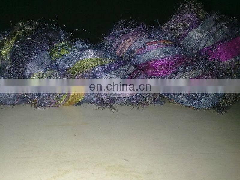 Recycled sari silk ribbon