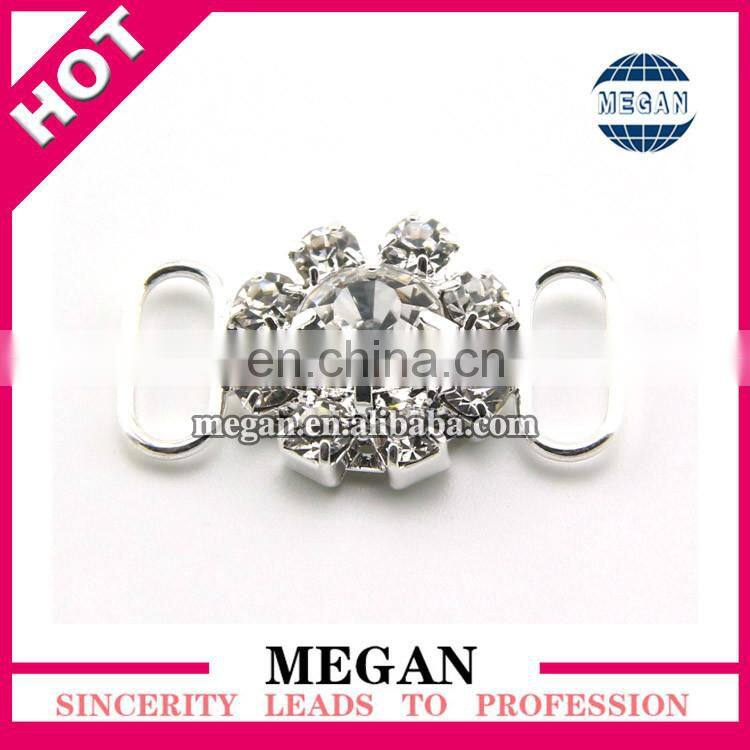 Sliver Rhinestone Connector with big pearl for bikini&crystal headband connector