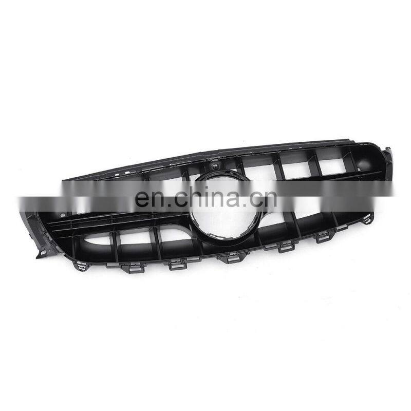 W/ Camera AMG C63S Style Grill Grille Black 16-19 For Mercedes-Benz W213 S213
