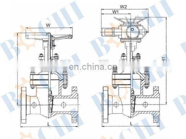 304/316 Stainless Steel PN10 Electric Water Gate Valve