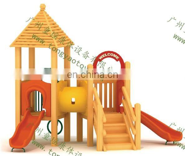 Enjoyable outdoor wooden playground for children