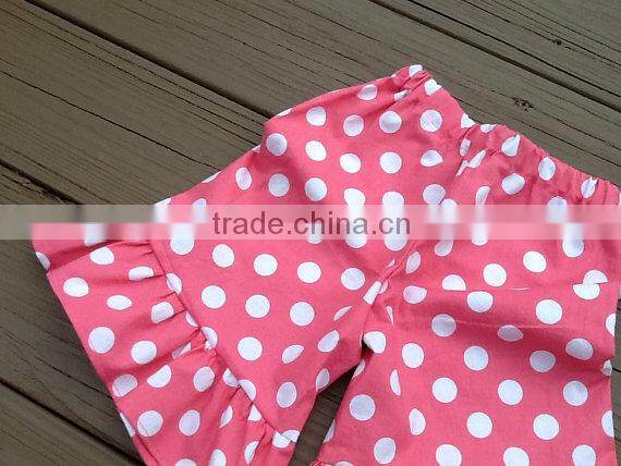 hot sell baby cotton Dot ruffle shorts short pants for kids