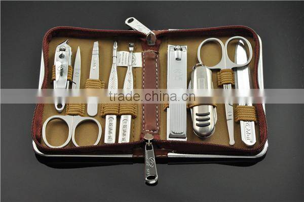 luxury promotional leather boxed gift set with pedicure set