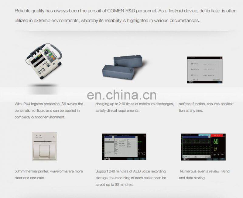 AED portable medical defibrillator first-aid devices  medical cardiac defibrillator CE ISO approved