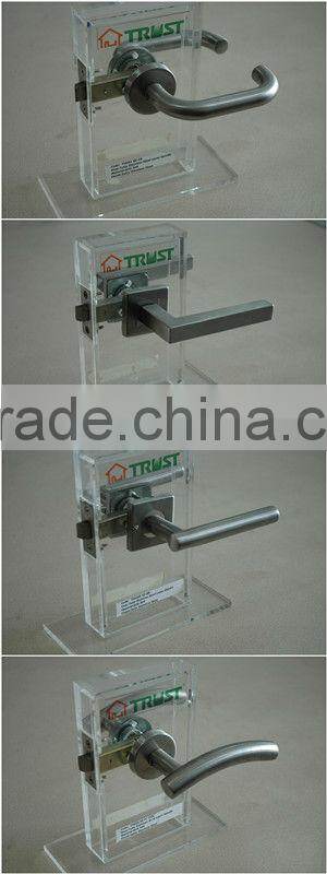 TH027:Stainless Steel Hollow Lever Door Handle with Escutcheon