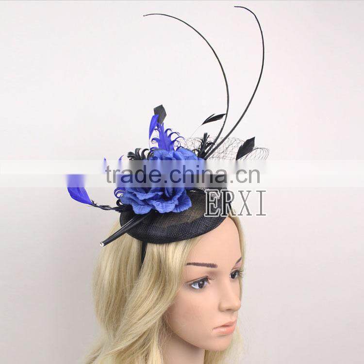 Handmade Fashion Design Sinamay Fabric Hat/Chuch Fascinator Hat For Ladies Manufacturer