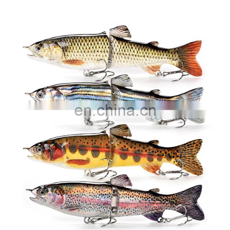 18cm 65.5g High Quality Salmon Shape Big Size 2 Sections multi jointed minnow bait