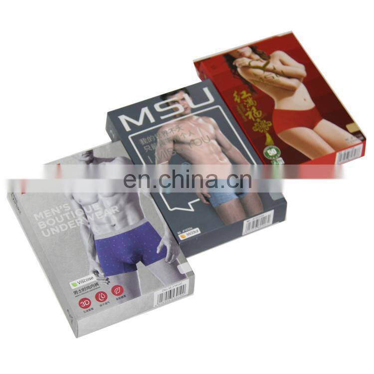 Cartons made in Dongguan printed black packaging boxes with logo packaging for underpants