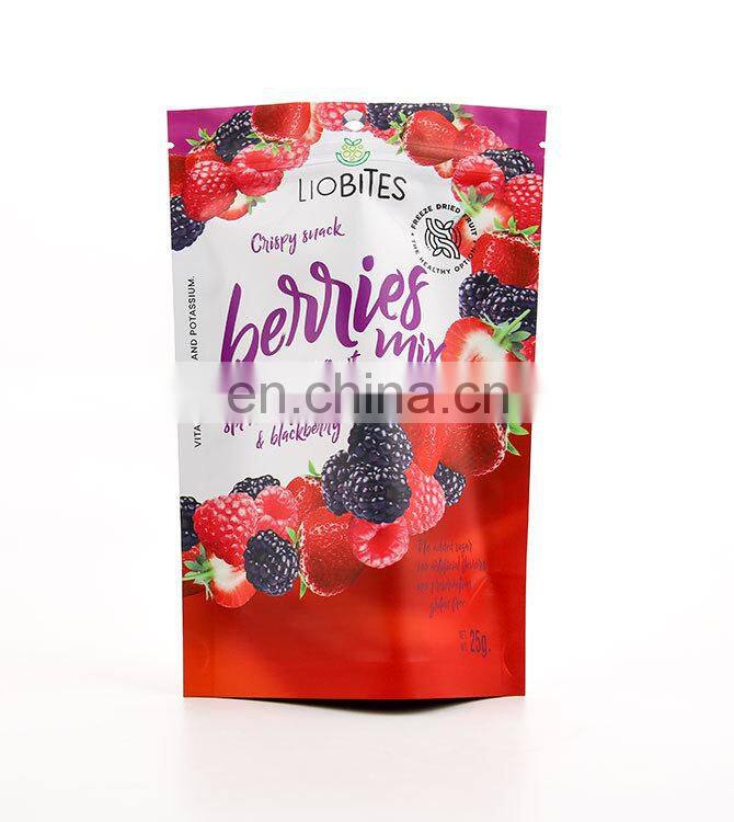 China Supplier Wholesale Matt Laminated Aluminum Foil Zip Lock Plastic Packaging Pouch Banana Mango Chips Bag