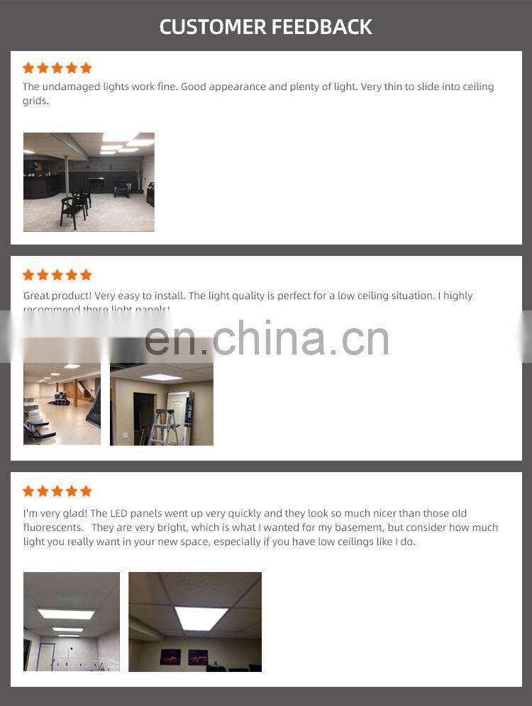 HUAYI High Efficiency 24Watt 36Watt Supermarket Office Commercial Frameless Square LED Slim Panel Light