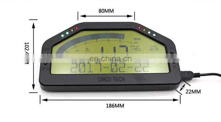 DO903II Led Digital OBDII Race Car Digital Dashboard Meter with LCD Display