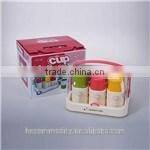 Double layer round plastic vegetable basin with strip lid